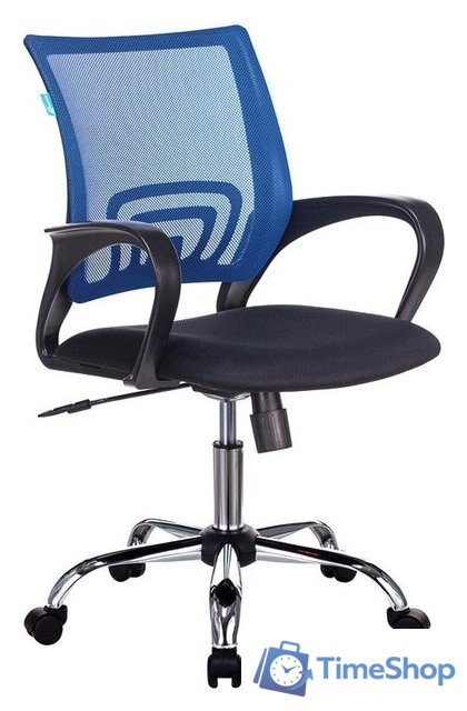 Офисное кресло Бюрократ CH-695NSL (синий TW-05 /черный TW-11/хром) - Изображение №1 — Интернет-магазин Time-Shop