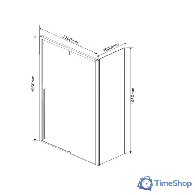 Душевой уголок Vincea Lugano VSR-1L1012CLB-1 (черный/прозрачное) - Изображение №5 — Интернет-магазин Time-Shop