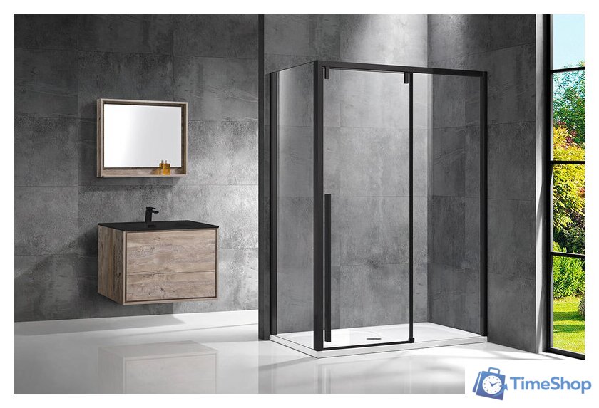 Душевой уголок Vincea Lugano VSR-1L1012CLB-1 (черный/прозрачное) - Изображение №2 — Интернет-магазин Time-Shop