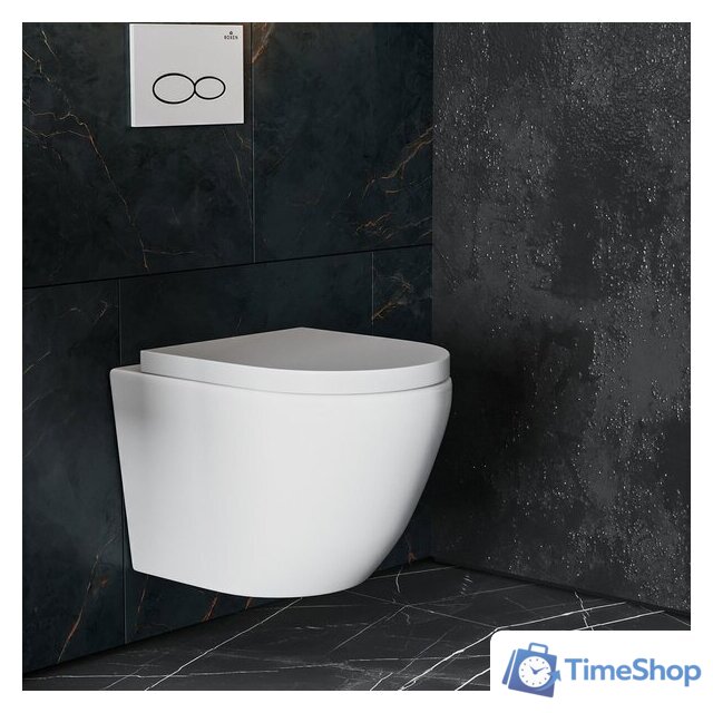 Унитаз подвесной Roxen Antares 530185-02 в комплекте с инсталляцией StounFix Dual Fresh 6 в 1 966774 (кнопка: серый гранит) - Изображение №9 — Интернет-магазин Time-Shop