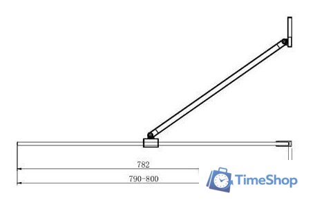 Стеклянная шторка для ванны Ambassador Bath Screens 16041207 80 - Изображение №6 — Интернет-магазин Time-Shop