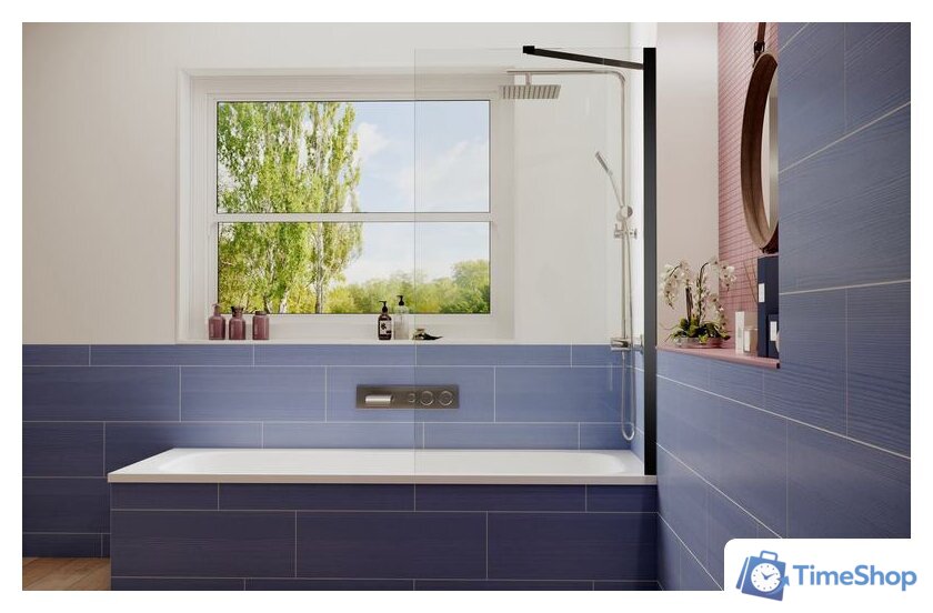 Стеклянная шторка для ванны Ambassador Bath Screens 16041207 80 - Изображение №3 — Интернет-магазин Time-Shop