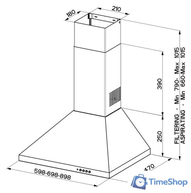 Кухонная вытяжка Faber Strip Smart PB X A60 - Изображение №3 — Интернет-магазин Time-Shop