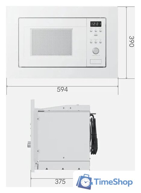 Микроволновая печь Tuvio MB20GES8W11 - Изображение №11 — Интернет-магазин Time-Shop