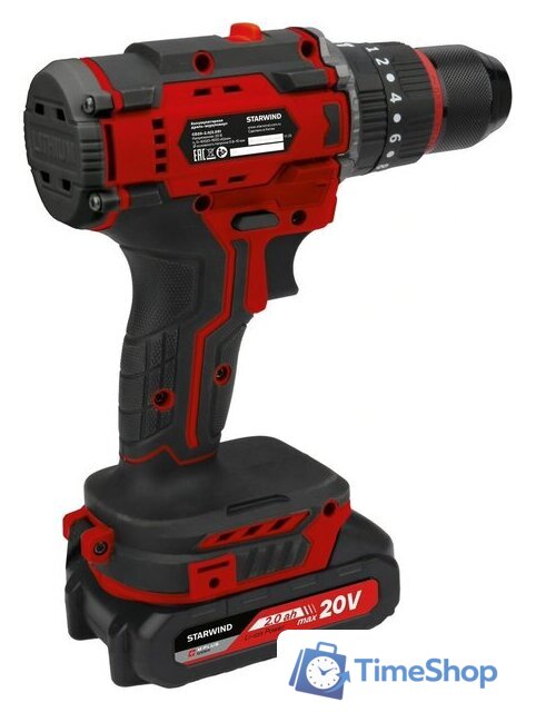 Ударная дрель-шуруповерт StarWind CD20-2.0/2.0HS1 (с 2-мя АКБ, кейс) - Изображение №6 — Интернет-магазин Time-Shop