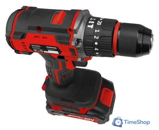 Ударная дрель-шуруповерт StarWind CD20-2.0/2.0HS1 (с 2-мя АКБ, кейс) - Изображение №13 — Интернет-магазин Time-Shop