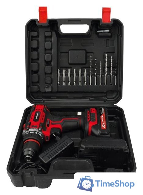 Ударная дрель-шуруповерт StarWind CD20-2.0/2.0HS1 (с 2-мя АКБ, кейс) - Изображение №9 — Интернет-магазин Time-Shop