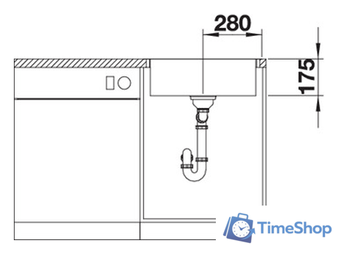 Кухонная мойка Blanco Zerox 500-IF/A Durinox (с клапаном-автоматом) - Изображение №2 — Интернет-магазин Time-Shop