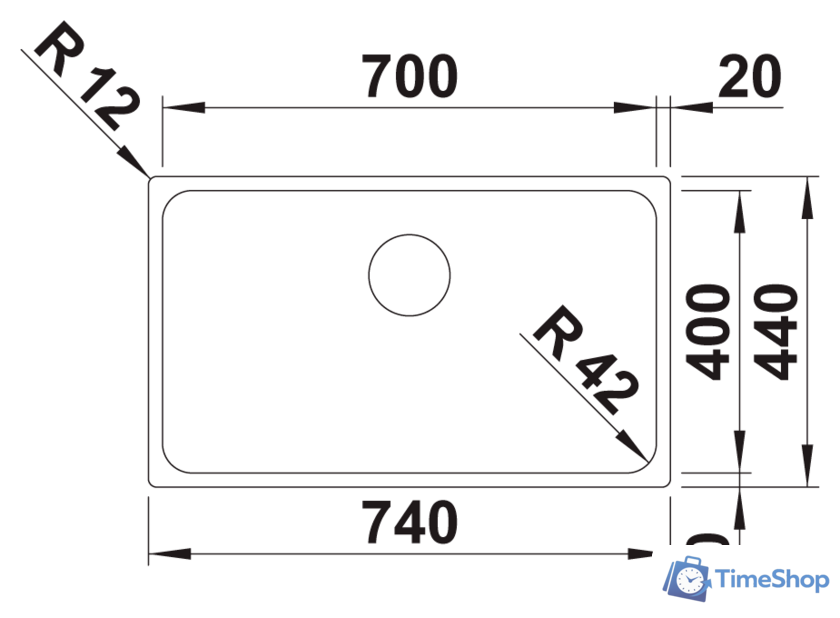 Кухонная мойка Blanco Solis 700-IF 526126 (полированная) - Изображение №2 — Интернет-магазин Time-Shop