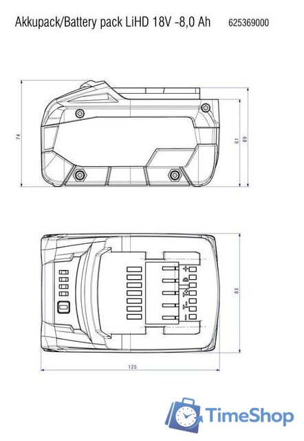 Аккумулятор Metabo 625549000 (18В/10 Ah) - Изображение №2 — Интернет-магазин Time-Shop