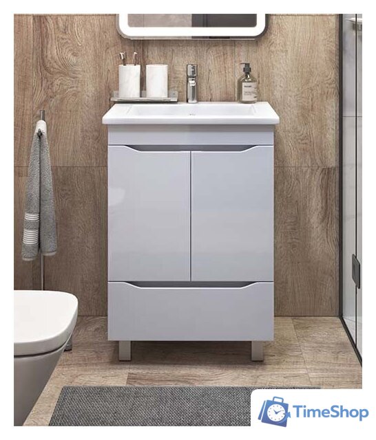  Vigo Тумба под умывальник Grani 600-2-1 Элина (дуб золотой) - Изображение №4 — Интернет-магазин Time-Shop