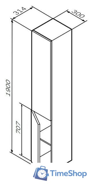 AM.PM Шкаф-пенал Gem M90CSL0306HF - Изображение №8 — Интернет-магазин Time-Shop