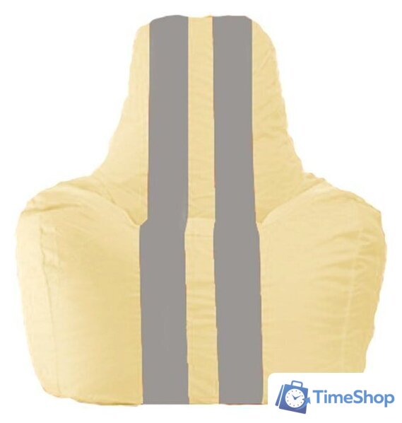 Кресло-мешок Flagman Спортинг С1.1-140 (светло-бежевый/серый) - Изображение №1 — Интернет-магазин Time-Shop