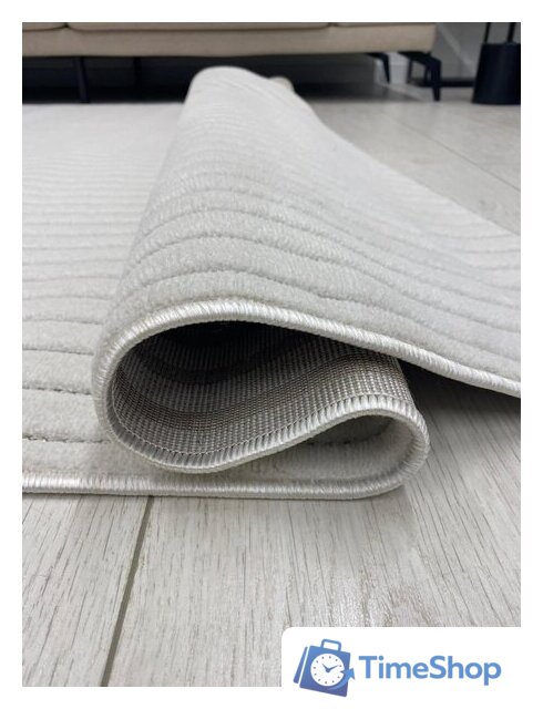 Ковер для жилой комнаты Radjab Carpet Сканди Сизаль Прямоугольник 10980A 13055RK (1.6x2.3, Cream/Cream) - Изображение №4 — Интернет-магазин Time-Shop