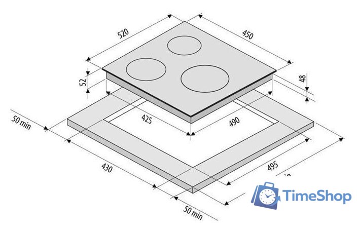 Варочная панель Krona Corto 45 BL - Изображение №12 — Интернет-магазин Time-Shop