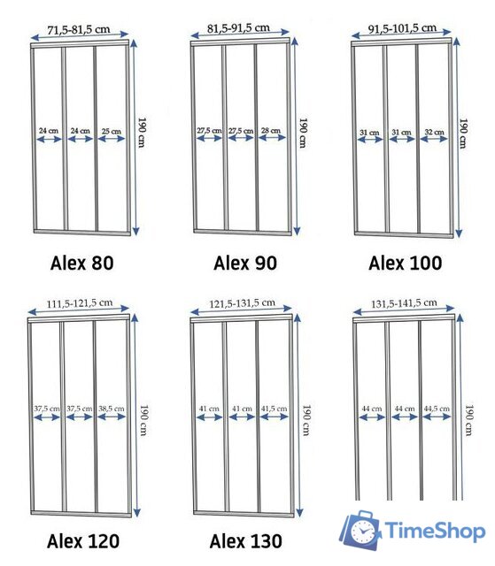 Душевая дверь Rea Alex 80 - Изображение №5 — Интернет-магазин Time-Shop
