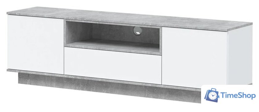 Тумба Интерлиния Quartz QZ-Т180 (белый платинум/бетон) - Изображение №1 — Интернет-магазин Time-Shop