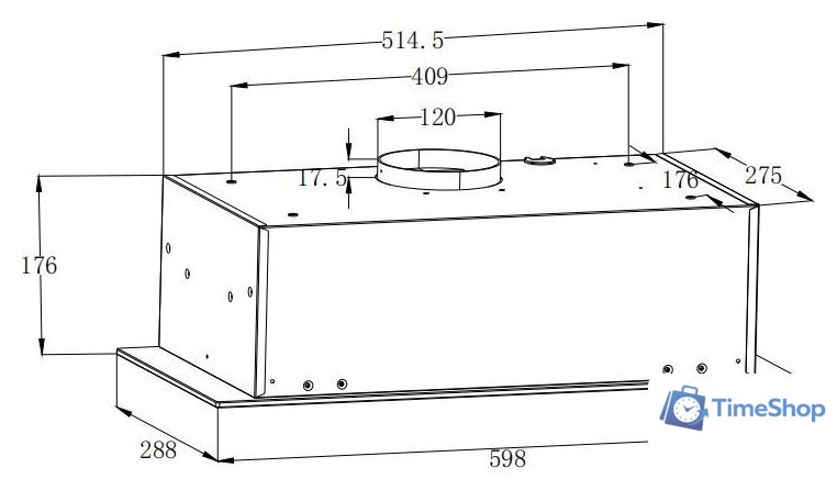 Кухонная вытяжка ZorG Platino 1030 60 S (белый) - Изображение №4 — Интернет-магазин Time-Shop