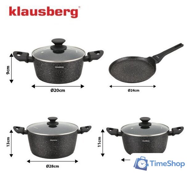 Набор кастрюль Klausberg KB-7962 - Изображение №5 — Интернет-магазин Time-Shop