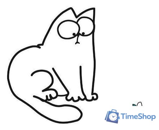 Полка Аквилон Кот №7.1 (туя светлая/белый) - Изображение №3 — Интернет-магазин Time-Shop