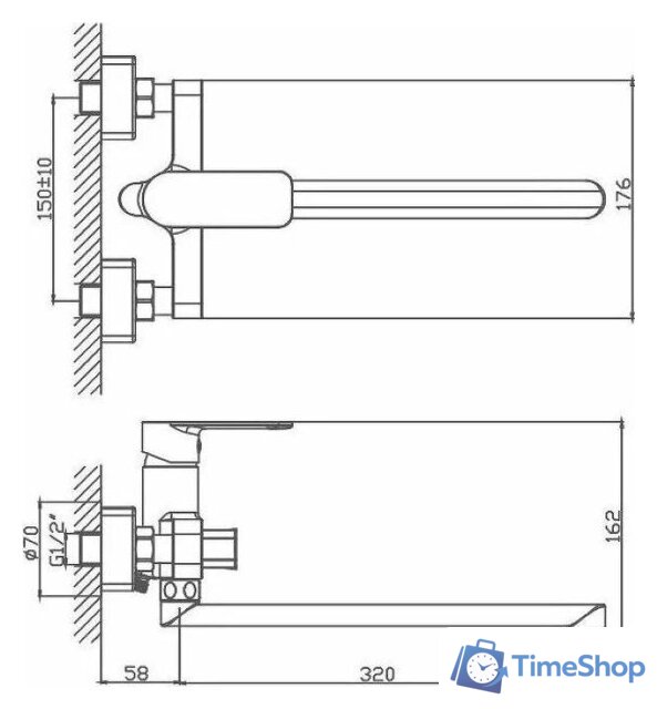 Смеситель Haiba HB22617 - Изображение №3 — Интернет-магазин Time-Shop
