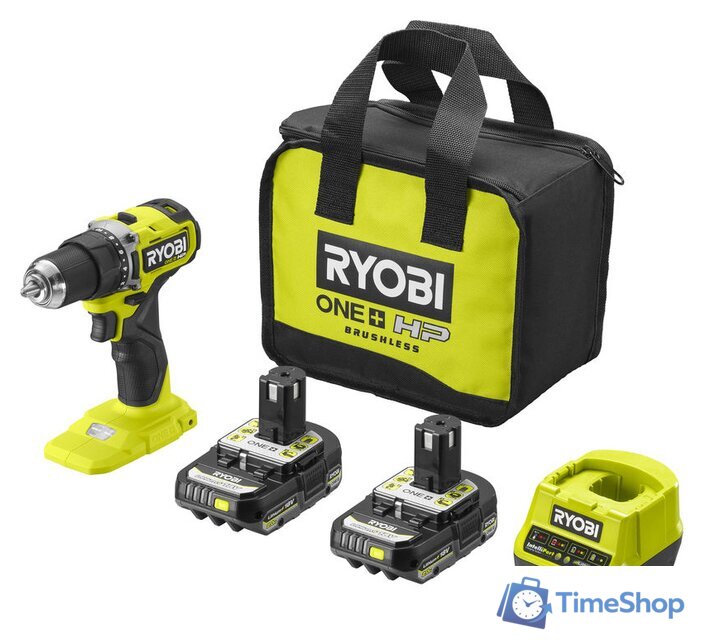 Дрель-шуруповерт Ryobi HP RDD18C-220S 5133004980 (с 2-мя АКБ) - Изображение №1 — Интернет-магазин Time-Shop