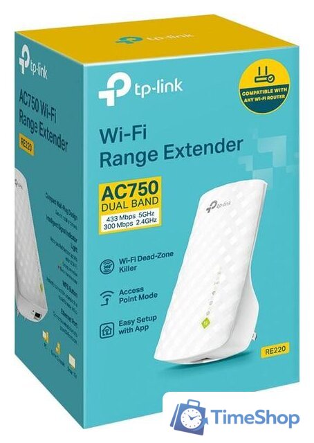 Усилитель Wi-Fi TP-Link RE220 - Изображение №2 — Интернет-магазин Time-Shop