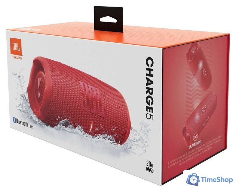 Беспроводная колонка JBL Charge 5 (красный) - Изображение №8 — Интернет-магазин Time-Shop