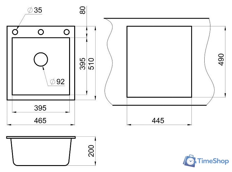 Кухонная мойка Granula GR-4651 (арктик) - Изображение №3 — Интернет-магазин Time-Shop