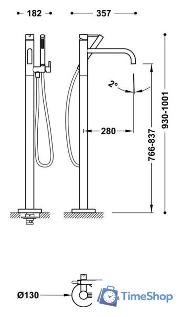 Смеситель Tres Study Exclusive Chrom 26247005 - Изображение №2 — Интернет-магазин Time-Shop
