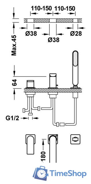 Смеситель Tres Loft Colors 20016203Nm - Изображение №2 — Интернет-магазин Time-Shop