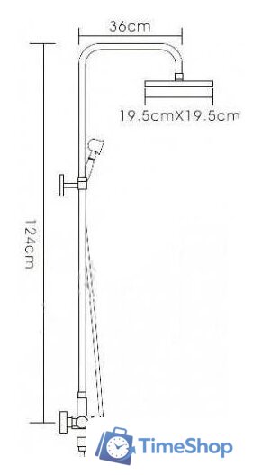 Душевая система  FRAP F2410 - Изображение №2 — Интернет-магазин Time-Shop