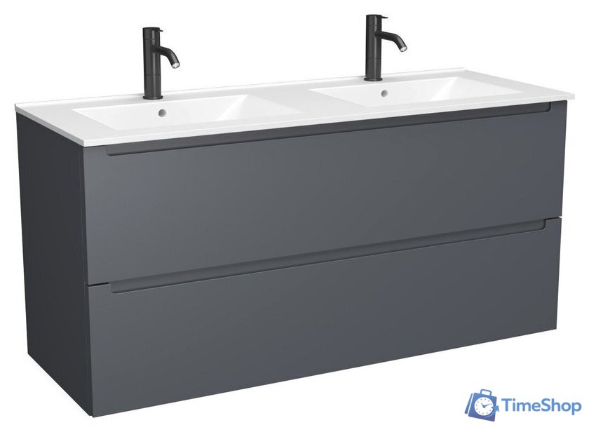  ЗОВ Тумба под умывальник Дион 120 D120LAFM7015MKV5 (графит матовый) - Изображение №1 — Интернет-магазин Time-Shop