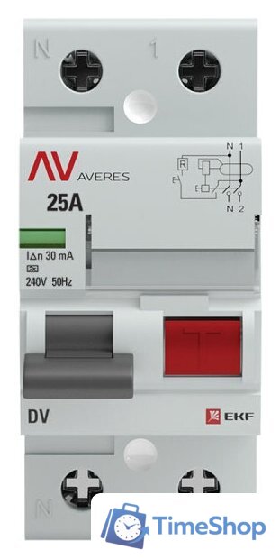 Устройство защитного отключения EKF Averes rccb-2-25-30-a-av - Изображение №2 — Интернет-магазин Time-Shop