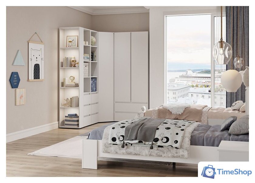 Стеллаж Стендмебель Хелен ПН 02 (белый/белый) - Изображение №4 — Интернет-магазин Time-Shop