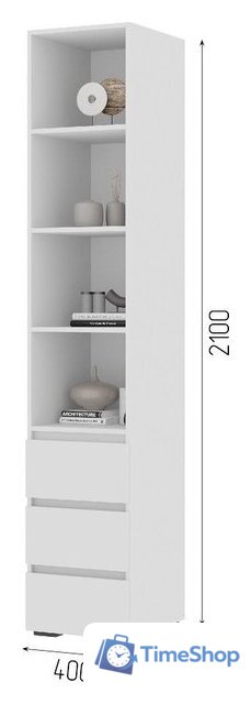 Стеллаж Стендмебель Хелен ПН 02 (белый/белый) - Изображение №6 — Интернет-магазин Time-Shop