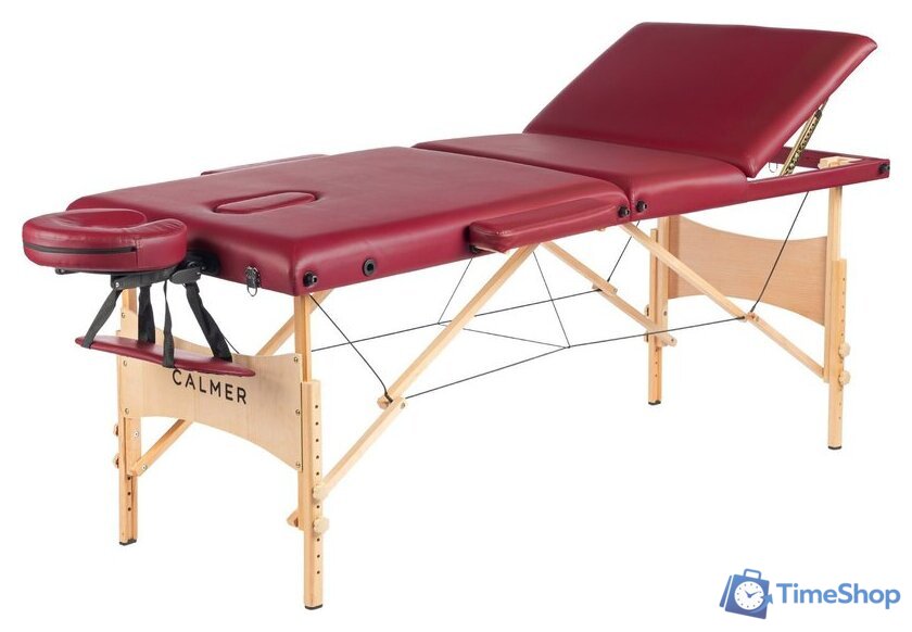 Массажный стол Calmer Bamboo Three 70 (красный) - Изображение №8 — Интернет-магазин Time-Shop