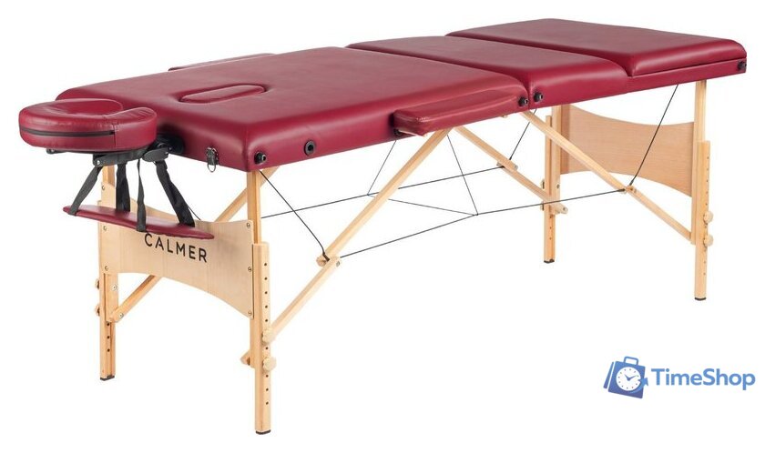 Массажный стол Calmer Bamboo Three 70 (красный) - Изображение №9 — Интернет-магазин Time-Shop