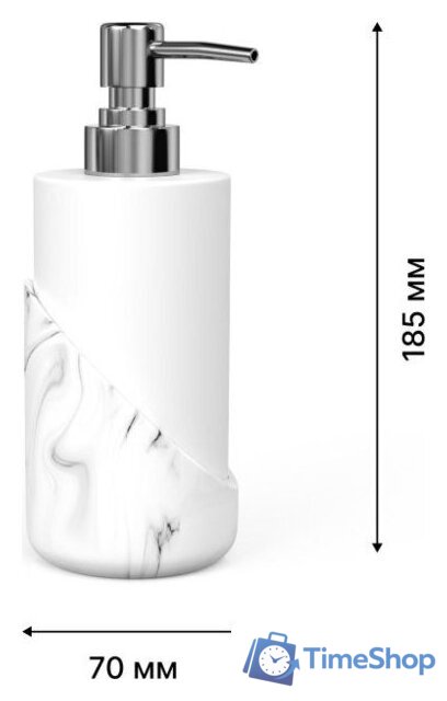 Аксессуары для ванной и туалета FORA Marble Light (4 предмета) - Изображение №8 — Интернет-магазин Time-Shop