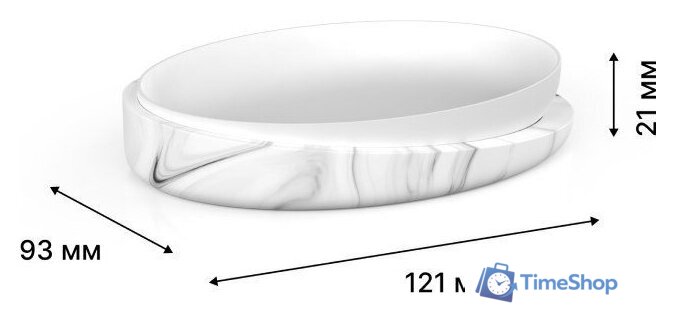 Аксессуары для ванной и туалета FORA Marble Light (4 предмета) - Изображение №6 — Интернет-магазин Time-Shop