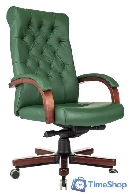 Офисное кресло Бюрократ T-9928WALNUT (зеленый) - Изображение №1 — Интернет-магазин Time-Shop