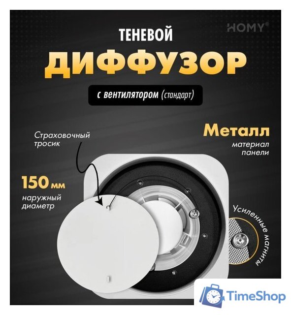 Вентиляционная решетка HOMY AIR Lite круглый AL100WS d150 (белая) - Изображение №1 — Интернет-магазин Time-Shop