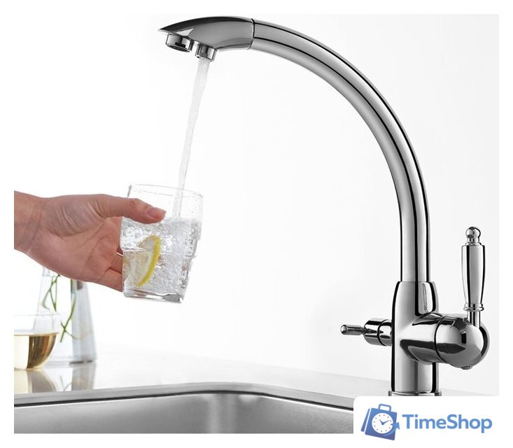 Смеситель Ledeme L4455-3 (хром) - Изображение №2 — Интернет-магазин Time-Shop