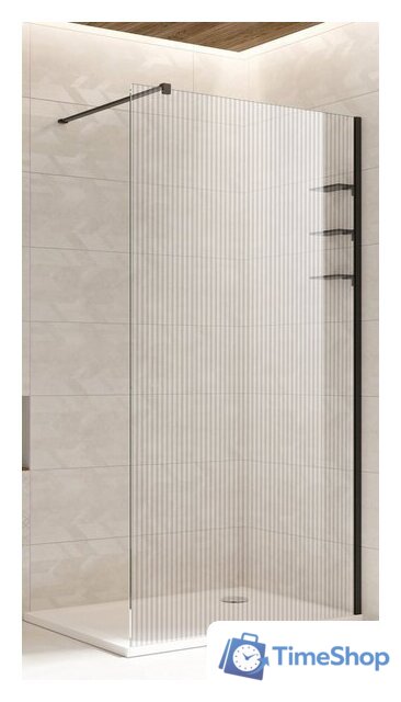 Душевая стенка Adema Риббер 120 Walk-In (черный) - Изображение №4 — Интернет-магазин Time-Shop