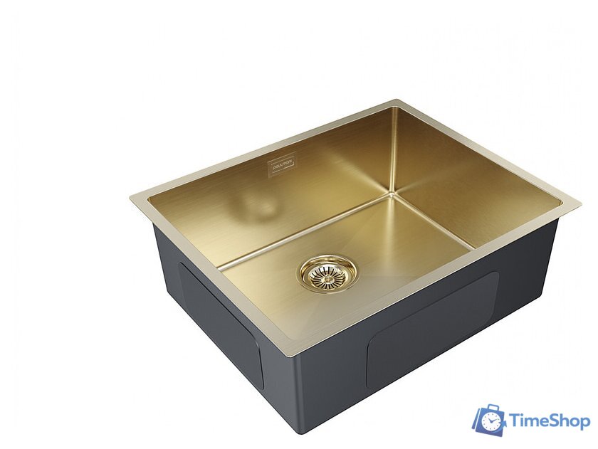 Кухонная мойка Paulmark Next 54 Uni PM215444-BG (золото/брашированное золото) - Изображение №2 — Интернет-магазин Time-Shop