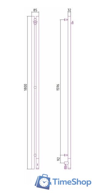 Полотенцесушитель Сунержа Нюанс 3.0 1800 правый 071-5843-1853 - Изображение №4 — Интернет-магазин Time-Shop