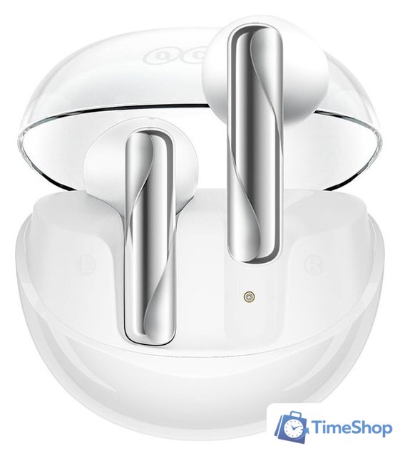 Наушники QCY AilyBuds Clear (белый/серебиристый) - Изображение №1 — Интернет-магазин Time-Shop