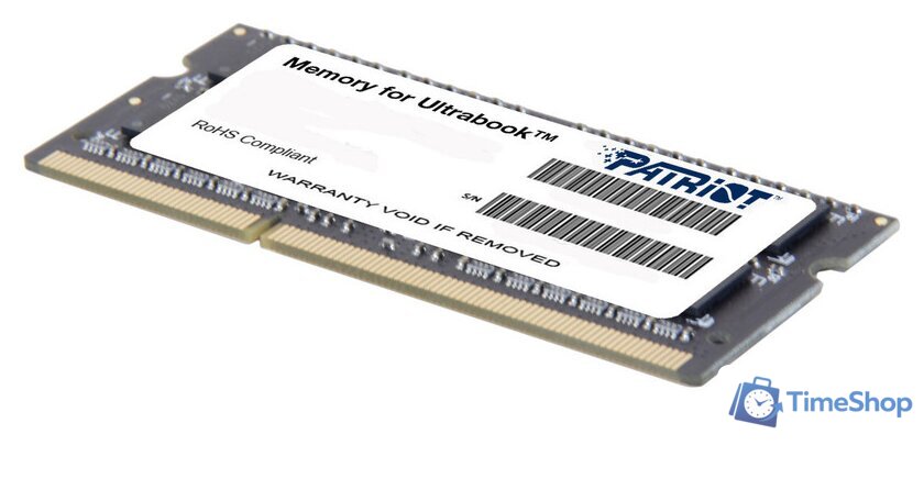 Оперативная память Patriot Memory for Ultrabook 4GB DDR3 SO-DIMM PC3-12800 (PSD34G1600L81S) - Изображение №3 — Интернет-магазин Time-Shop
