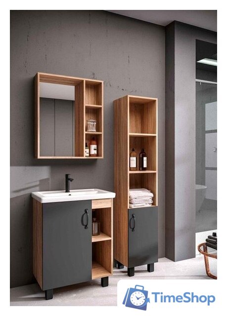  Grossman Шкаф-пенал Флай 30 303002 (дуб сонома/белый) - Изображение №2 — Интернет-магазин Time-Shop