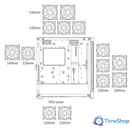 Корпус Cougar Airface Pro RGB CGR-5AD1B-AIR-RGB - Изображение №13 — Интернет-магазин Time-Shop